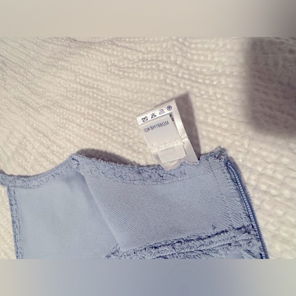 Herve Leger Blue Halter neck Beaded Dress - Picture 11 of 11